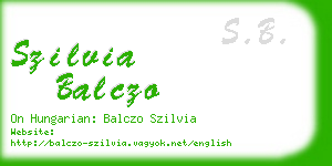 szilvia balczo business card